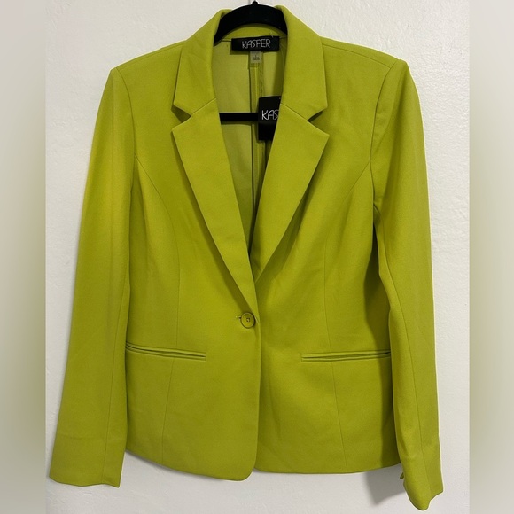 Kasper Women's Bright Green Blazer, Small NWT - Picture 10 of 14